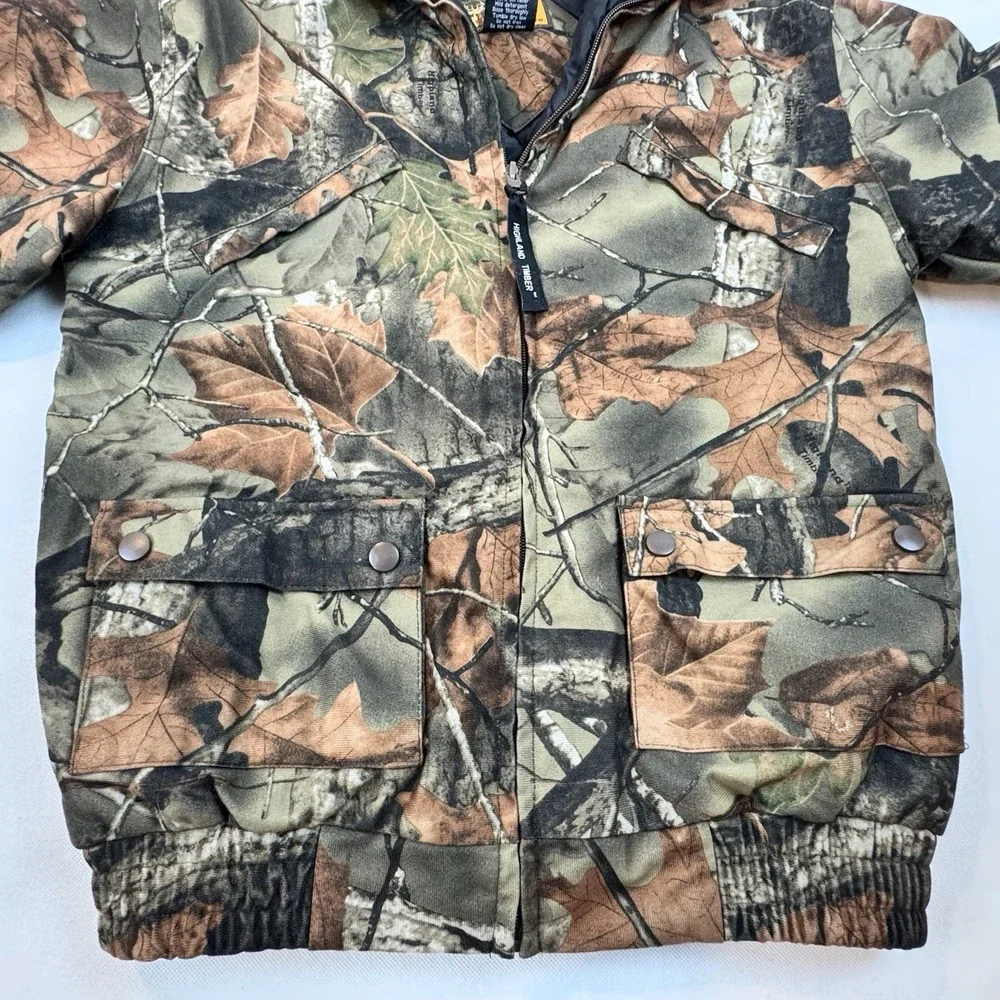 Trail Crest Kids Highland Timber Camo Jacket L Full Zip Insulated Hunting‎ Coat